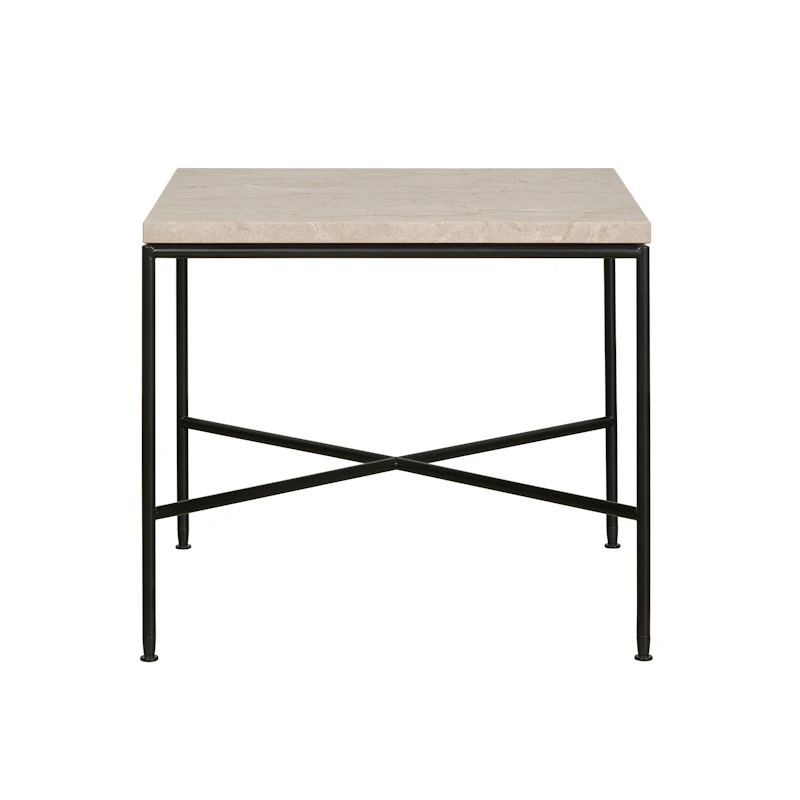 Planner Sofabord 45x45 cm Creme/Sort
