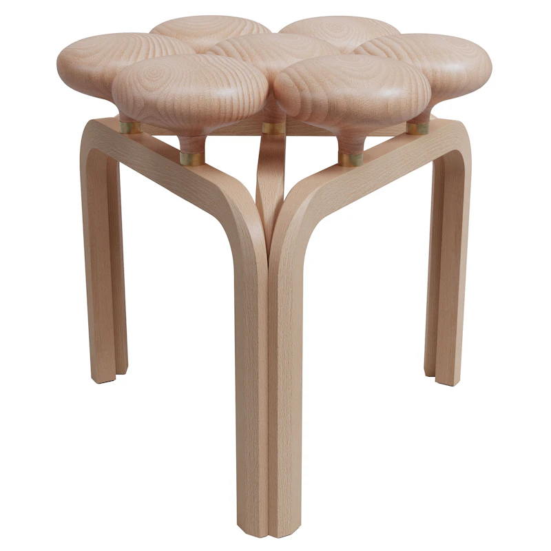 Utzon Stool Skammel Bøg/Messing