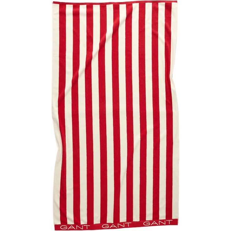 Block Stripe Strandhåndklæde 100x180 cm, Bright Red