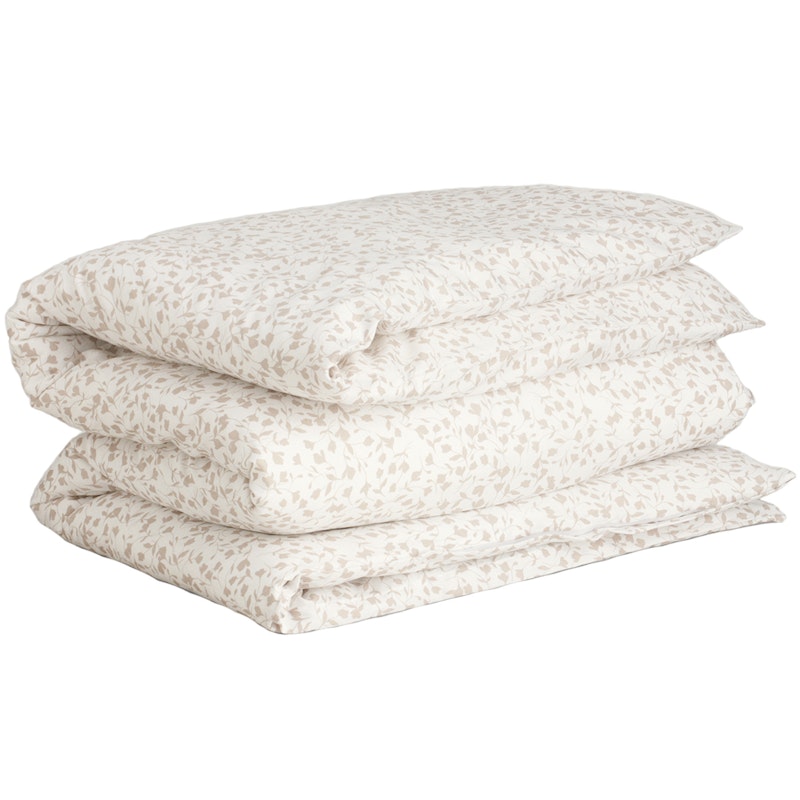 Ditsy Flower Sengesæt 150x210 cm + 50x60 cm, Beige