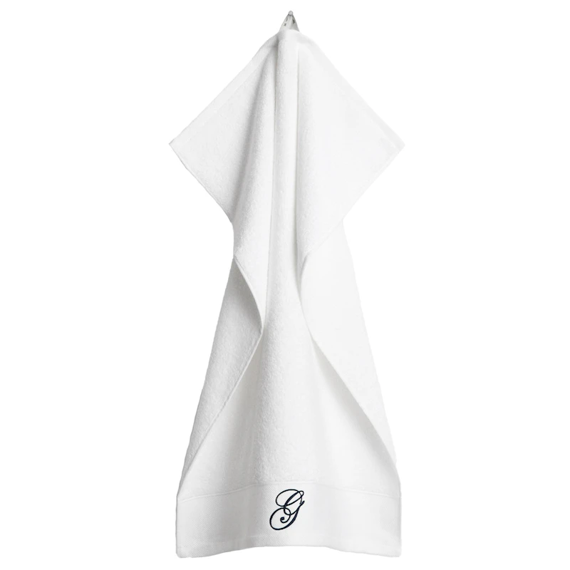 Embroidery Håndklæde 50x70 cm Hvidt, Mørkerødt