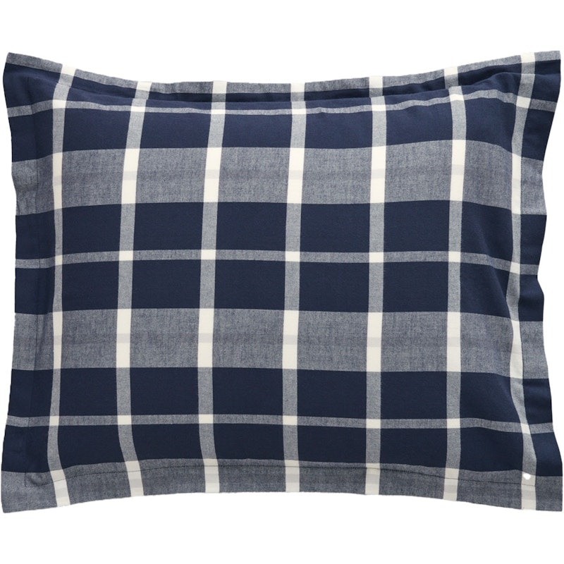 Flannel Check Pudebetræk Marine 50x60 cm