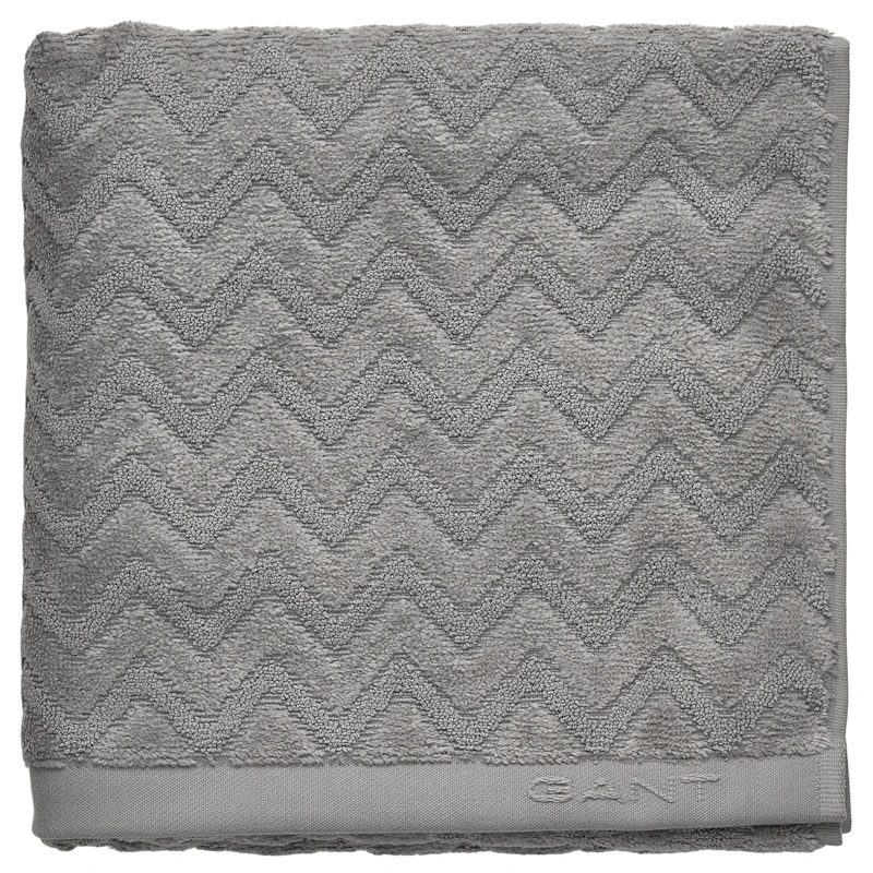 Jacquard Herringbone Bademåtte 60x90 cm, Concrete Grey