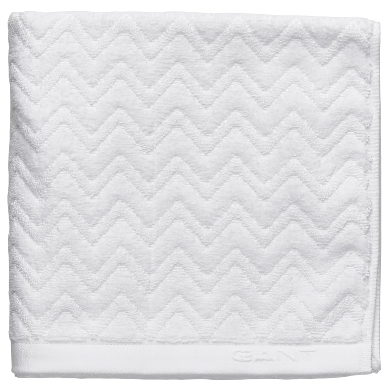 Jacquard Herringbone Bademåtte 60x90 cm, Hvid