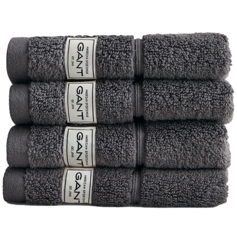 Premium Håndklæder 30x30 cm 4-pak, Anchor Grey