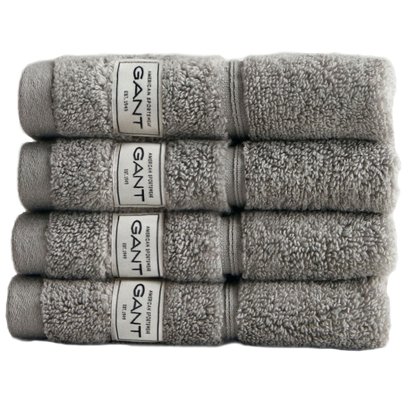 Premium Håndklæder 30x30 cm 4-pak, Concrete Grey