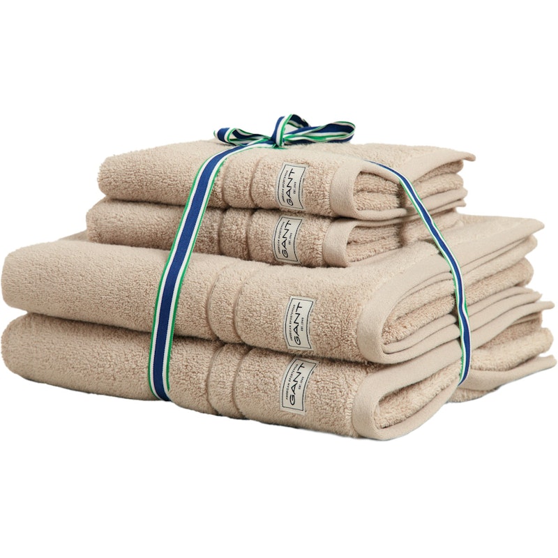Premium Håndklæder 4-pak 50x70 + 70x140 cm, Silver Sand
