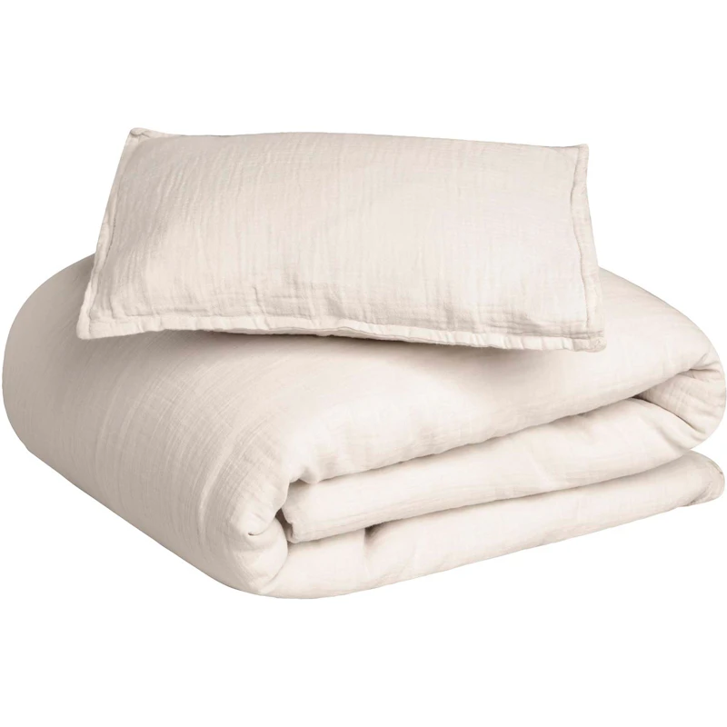 Eggshell Muslin Bed Set Baby, 70x80 + 28x35 cm