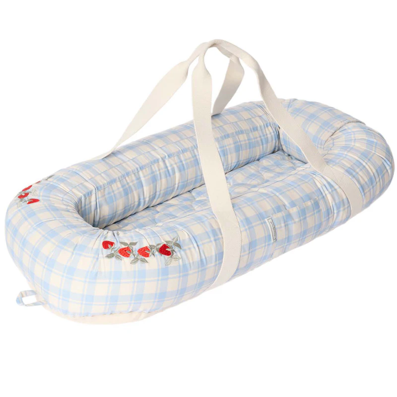 Plaid Sky Blue Babynest