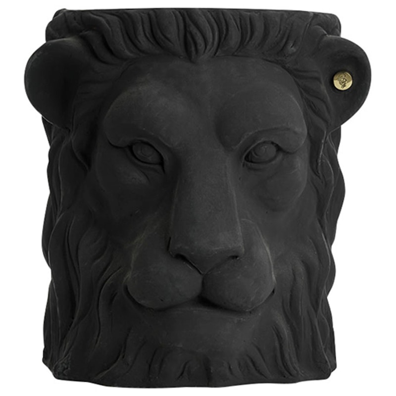 Garden Glory Lion Pot Potte L, Sort