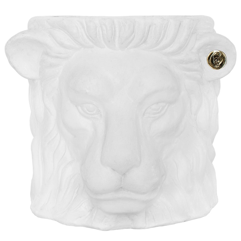 Garden Glory Lion Pot Potte S, Hvid