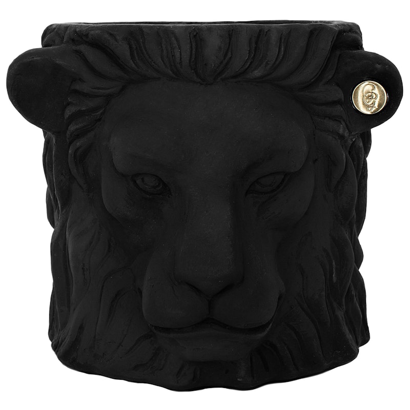 Garden Glory Lion Pot Potte S, Sort