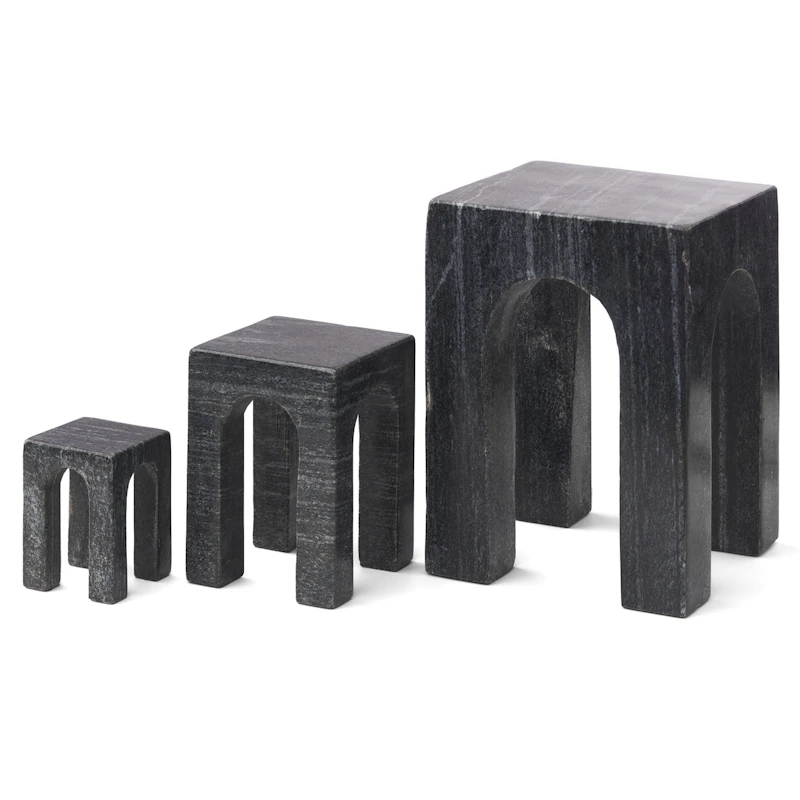 Arkis Bookend Bogstøtte 3 dele, Sort