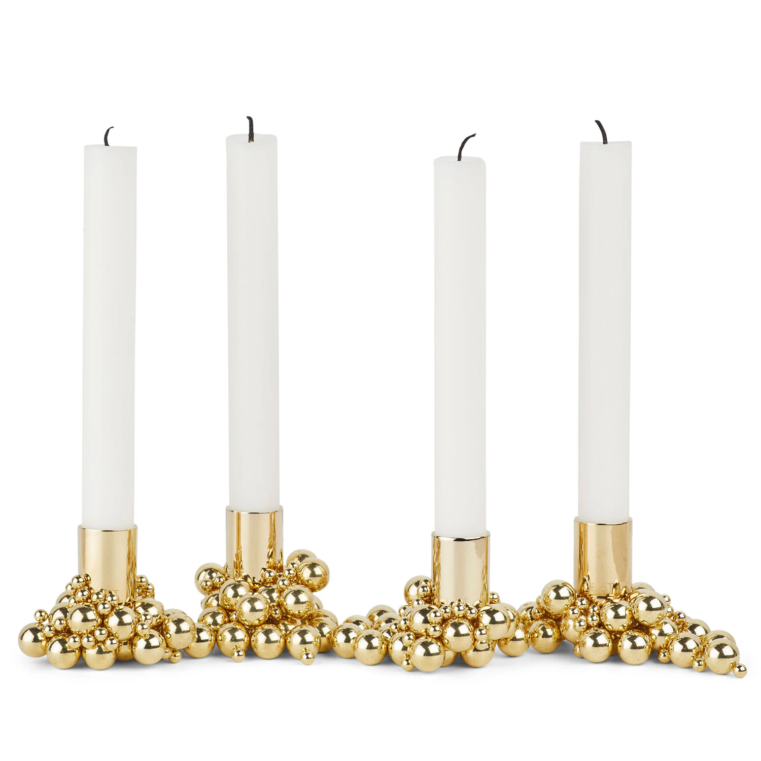 Gejst Molekyl Lysestage 4 - Fyrfadsstager St&aring;l Messing - 10043