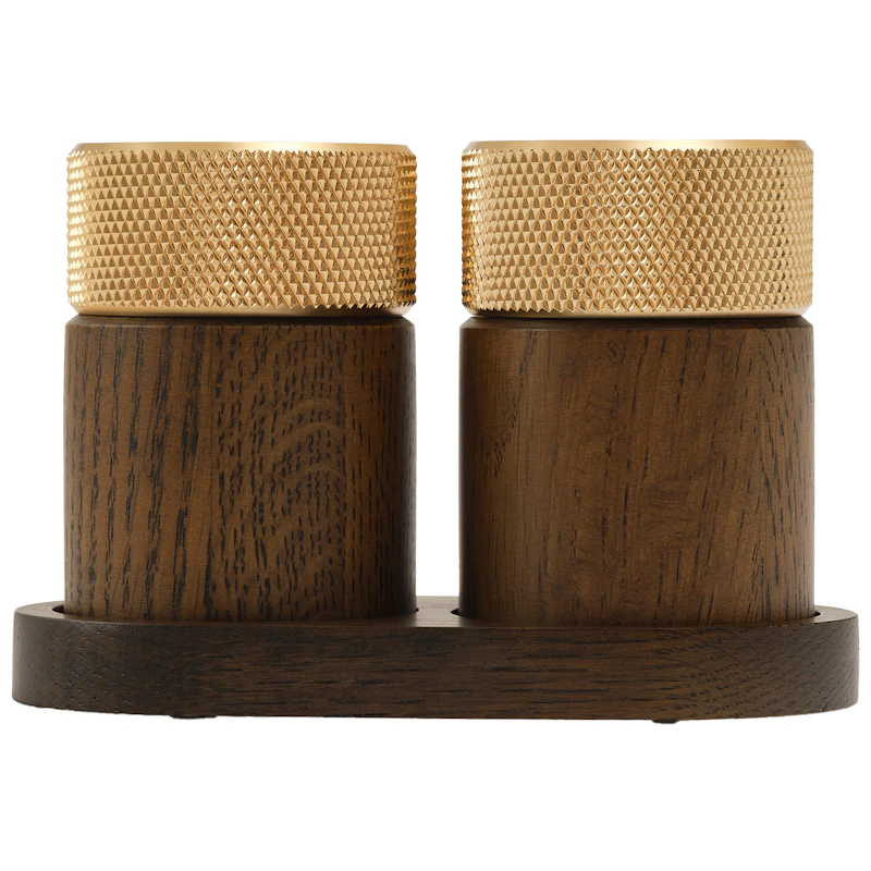 Sina Salt- Og Peberkværnsæt, Mørk Ask / Messing