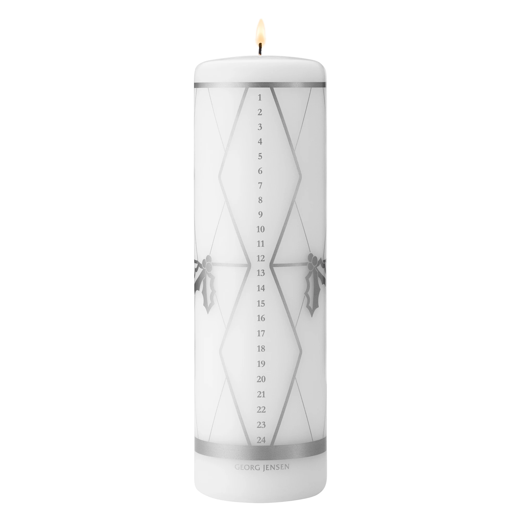 Georg Jensen 2026 Kalenderlys S&oslash;lv - Kalenderlys & Lysestager Jomfruelig Paraffinvoks Silver - 10021078