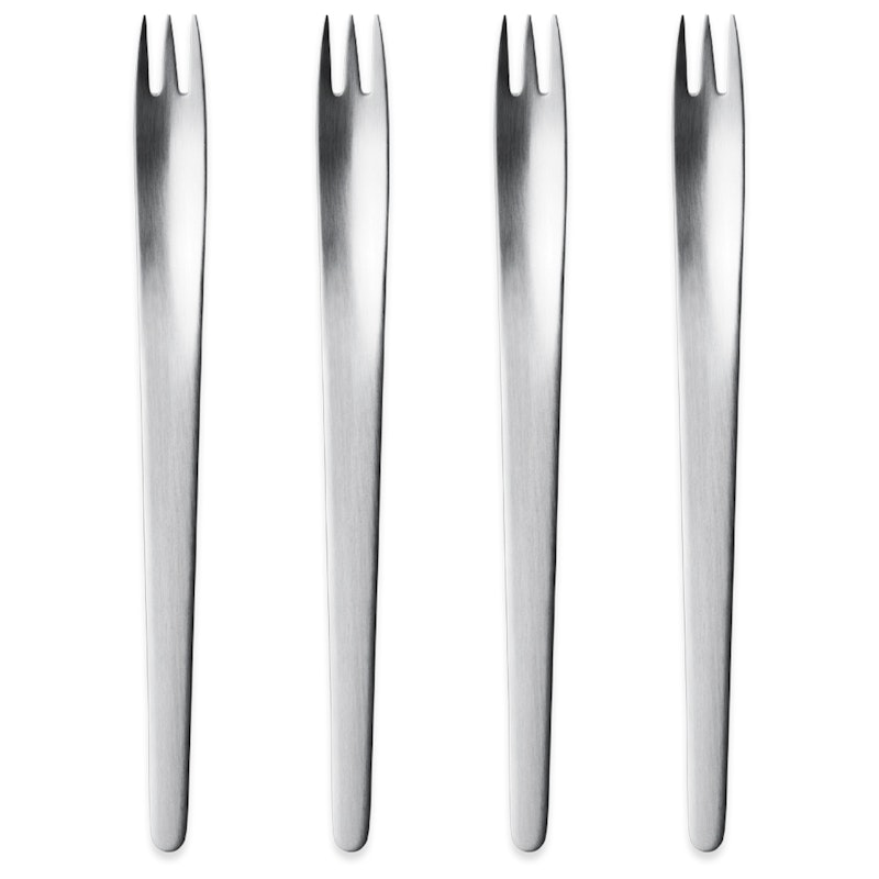 Arne Jacobsen Kagegaffel 4-pak, Rustfrit Stål