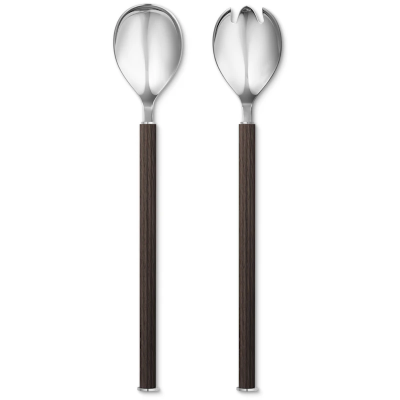 Bernadotte Salatbestik, Røget Eg / Rustfrit Stål