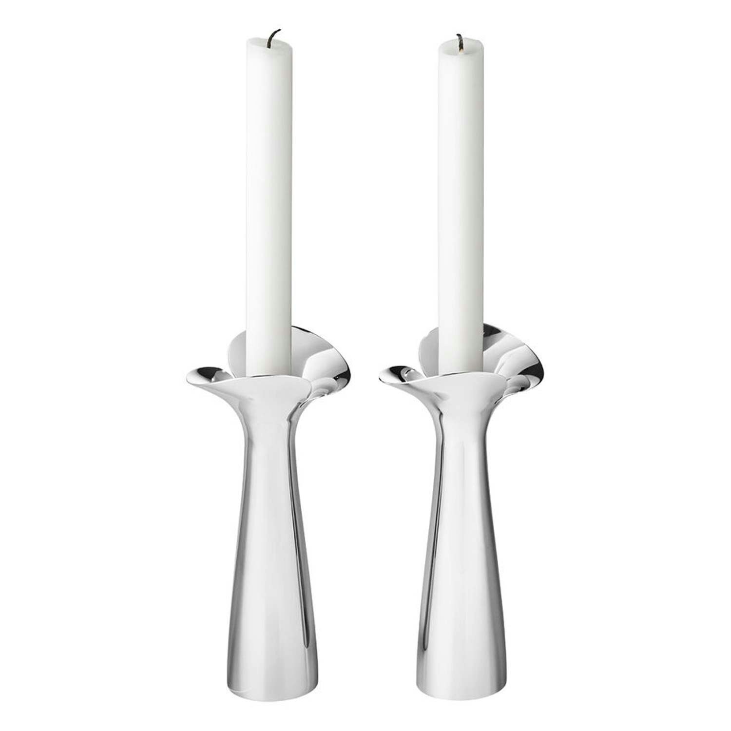 Georg Jensen Bloom Botanica Lysestage 2 Stk - Lysestager Rustfrit st&aring;l - 10016987