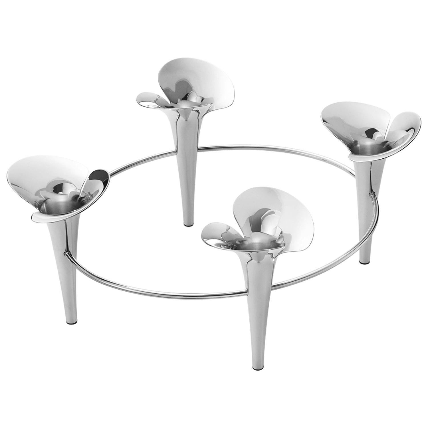 Georg Jensen Bloom Lysestage - Kalenderlys & Lysestager Rustfrit st&aring;l - 10020271