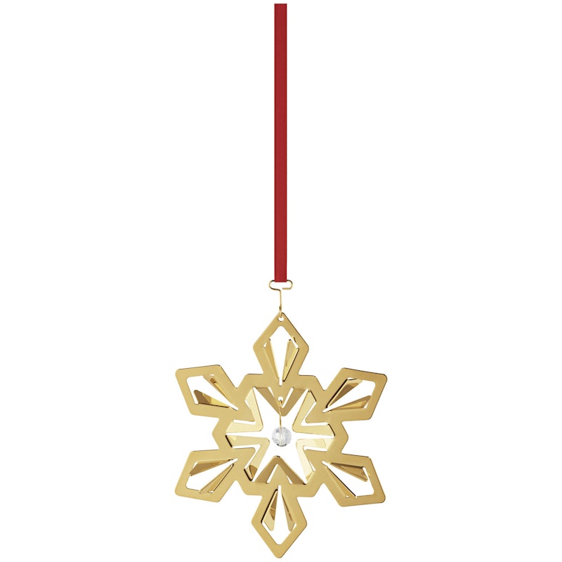 Snowflake Juledekoration, Gold Plated