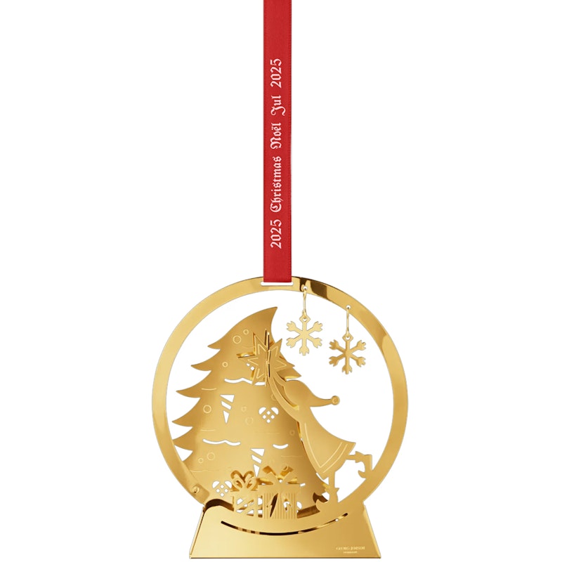2025 Christmas Mobile Snow Globe, 18K Gold Plating