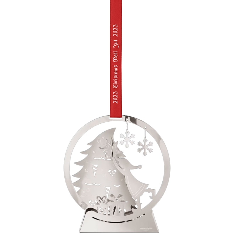 2025 Christmas Mobile Snow Globe, Palladium Plating