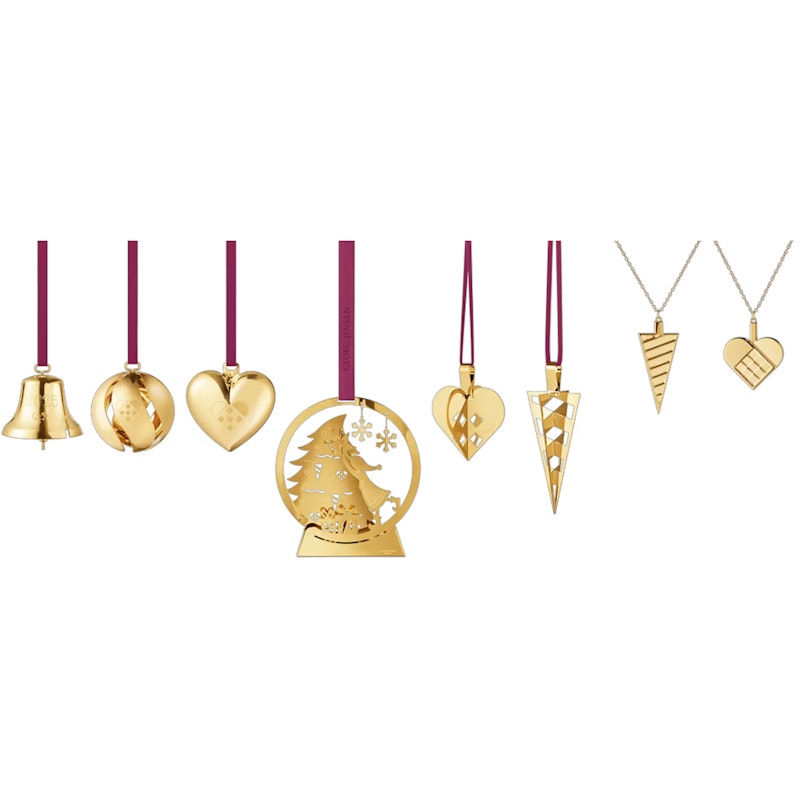 2025 Ornament Set, 18 Gold Plating