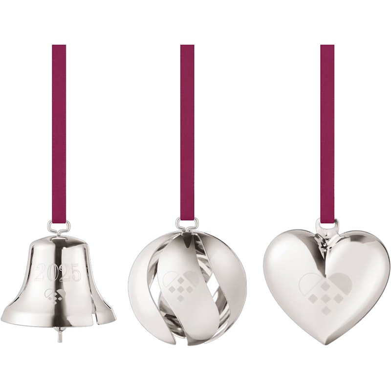 2025 Ornament Set 3-Pack, Palladium Plating