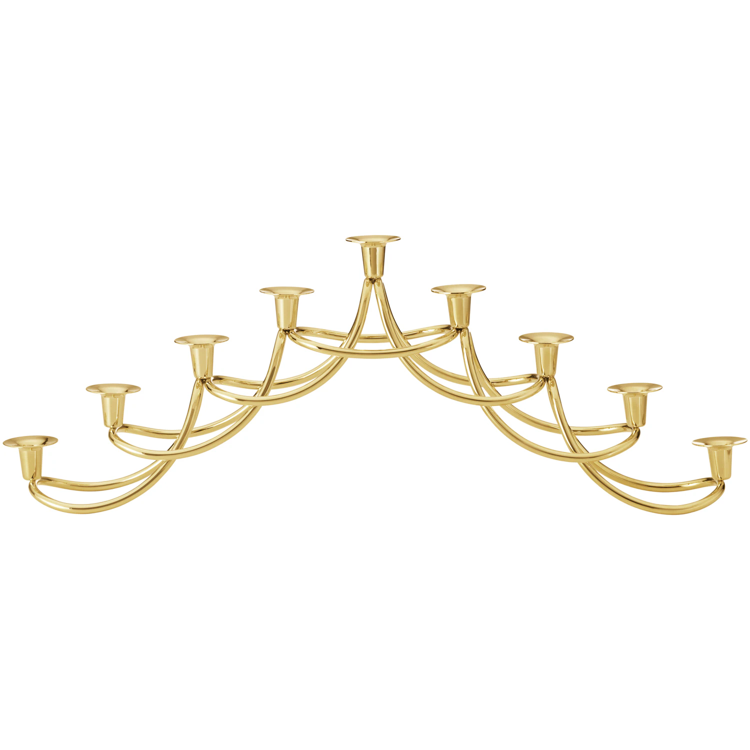 Georg Jensen Harmony Menorah Lysestage 18k belagt - Kandelabre belagt Guld - 10020760