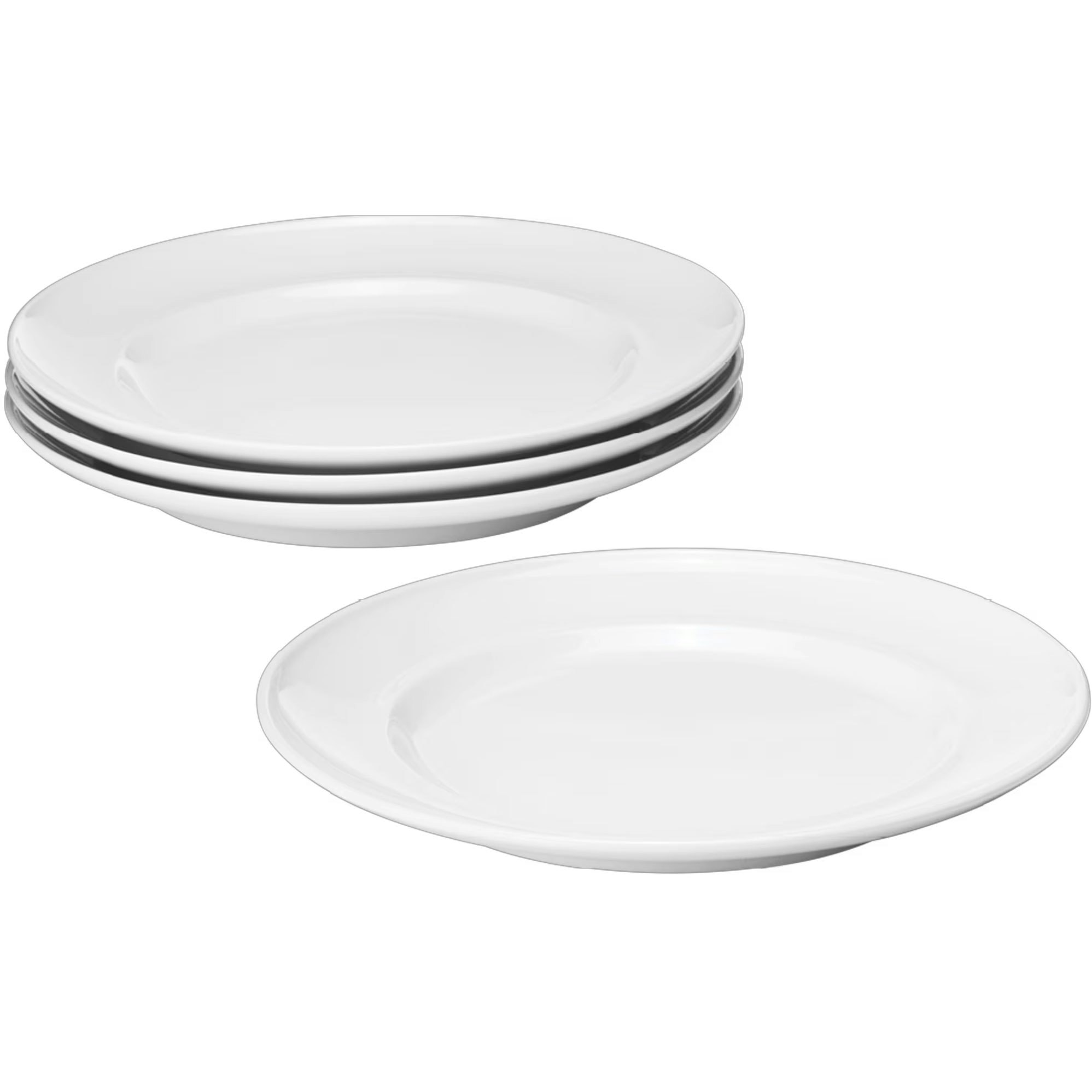 Georg Jensen Koppel Frokosttallerken 22 Cm 4-pak - Middagstallerkner Porcel&aelig;n Hvid - 10020484