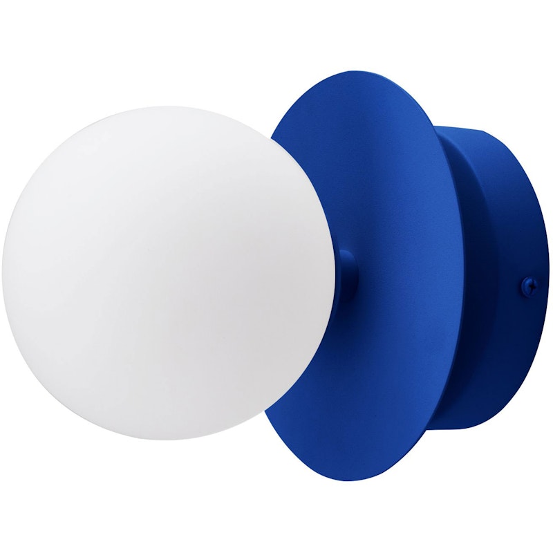 Art Deco Væg-/Loftslampe, Blå / Hvid