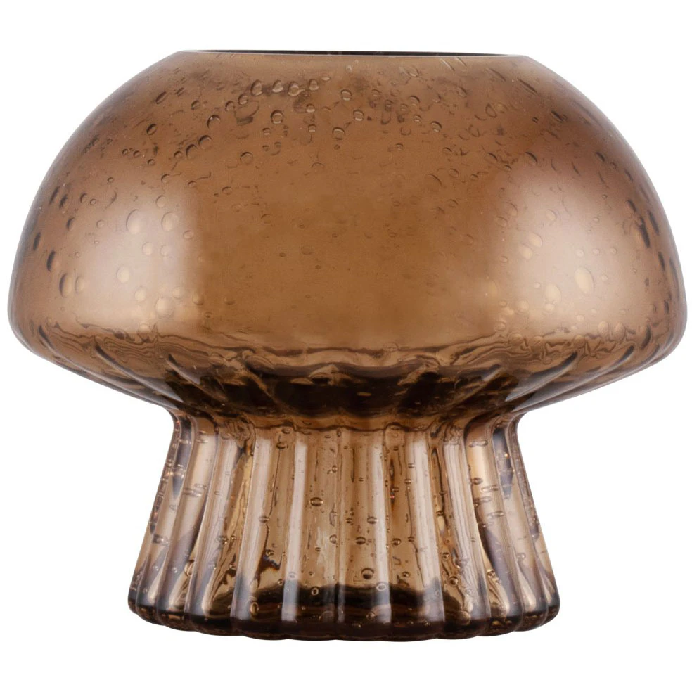 Globen Lighting Fungo 12 Fyrfadsstage - Fyrfadsstager Mundbl&aelig;st Glas Brun - 681406