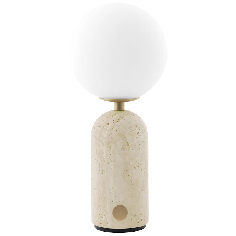 Torrano Bordlampe Bærbar, Travertin