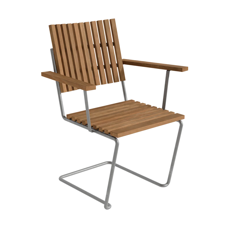 Bovik Lænestol, Teak / Varmgalvaniseret Stål