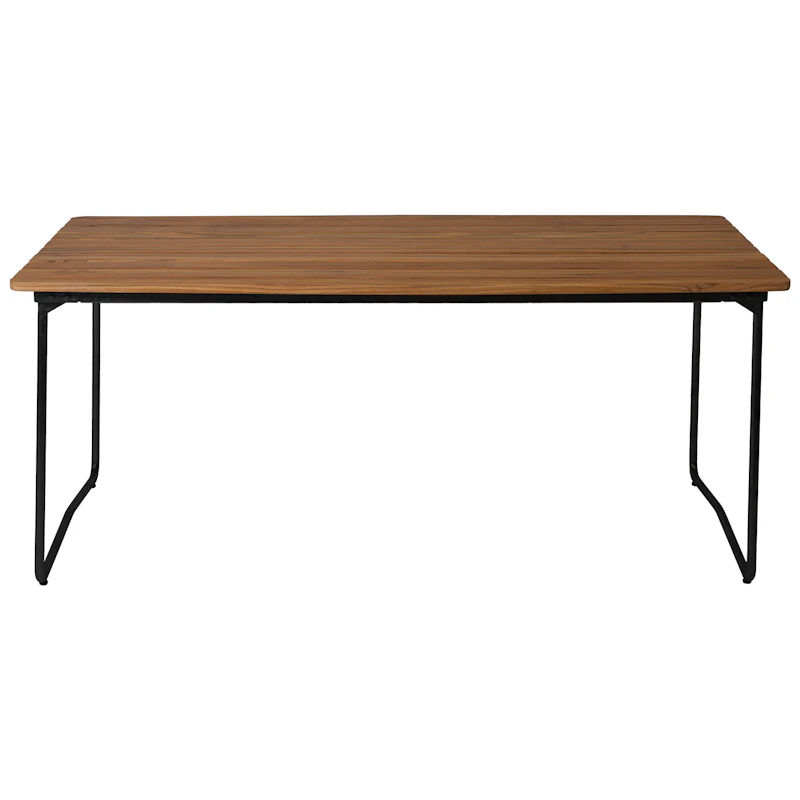 B31 Bord 92x170 Cm, Ubehandlet Teak / Sort