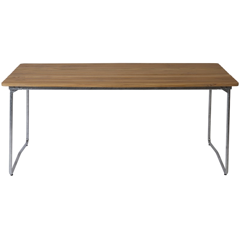 B31 Bord 92x170 cm, Ubehandlet Eg / Varmgalvaniseret Stål