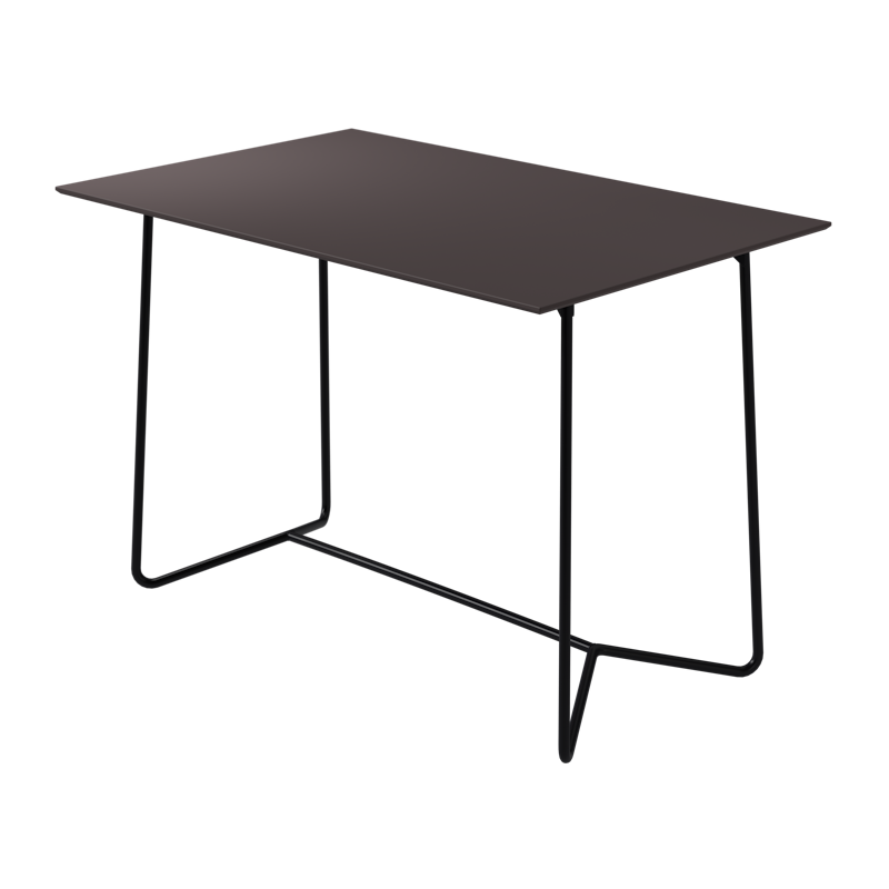 High Tech Bord 70x110 cm, Trækulsfarvet / Sort