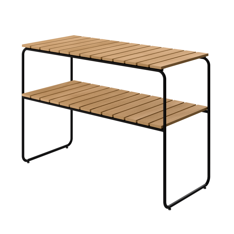 L105 Konsolbord, Olieret Egetræ / Sort