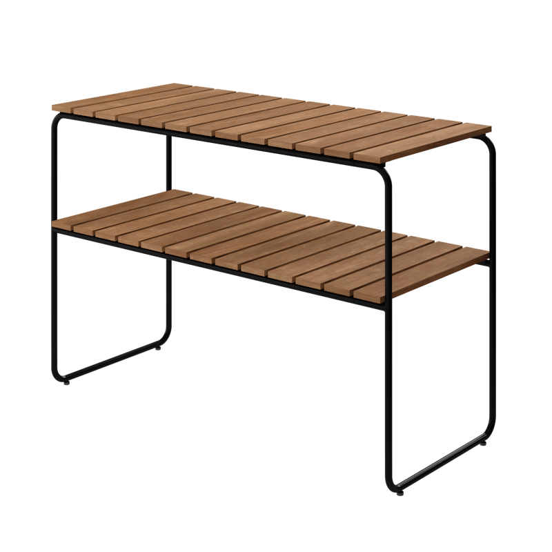 L105 Konsolbord, Teak / Sort