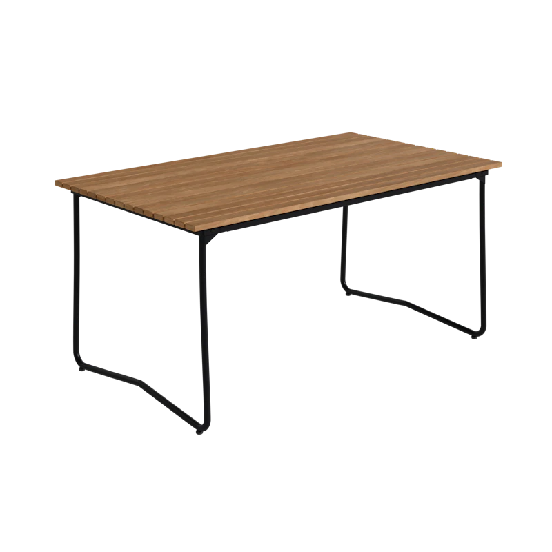 Bovik Bord 92x150 cm, Teak / Sort Stål