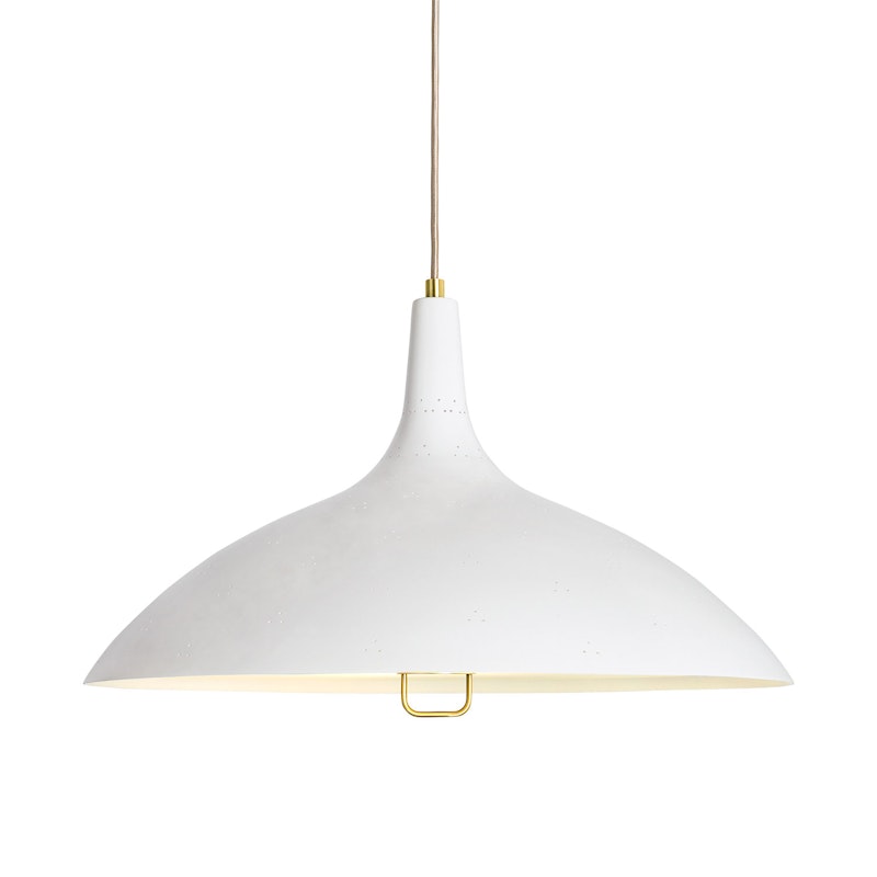 1965 Loftslampe, Messing/ Hvid