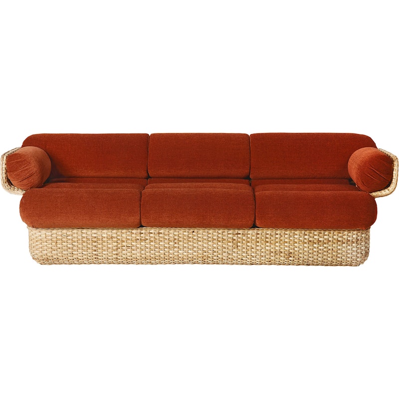 Basket 3-Personers Sofa, Rotting / Belsuede Sp Fr 133