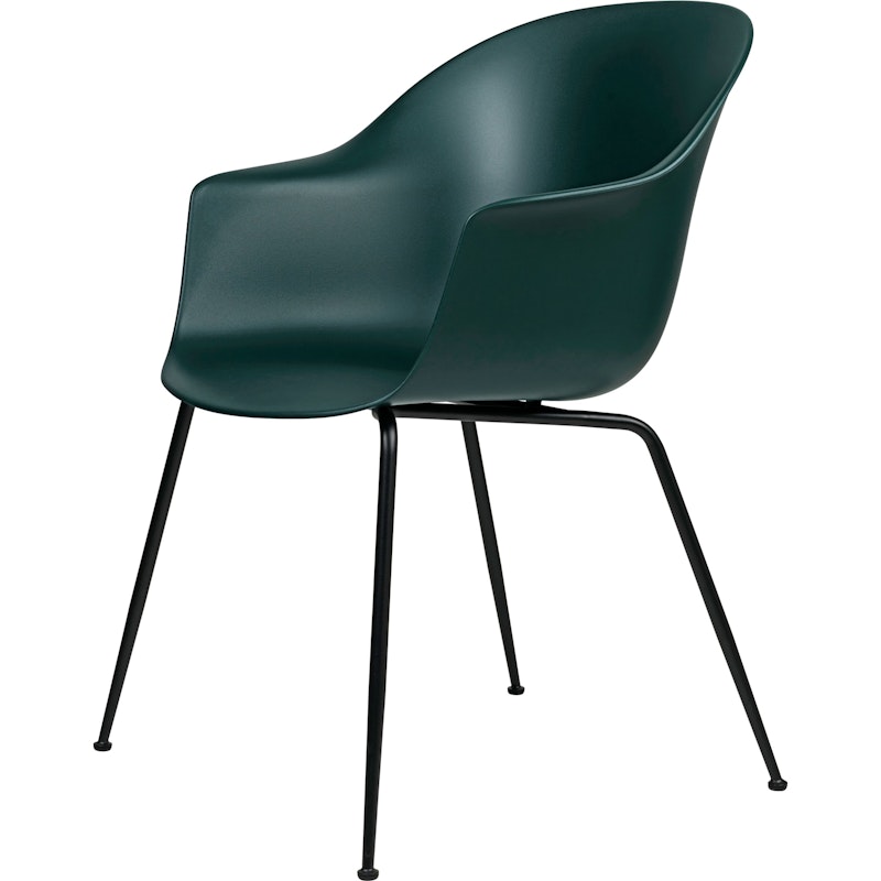 Bat Chair Conic, Black Matt/Dark Green