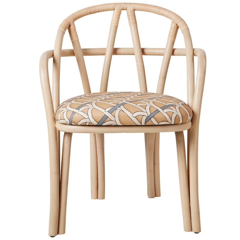 Bistra Spisestol Med Armlæn, Naturlig / Reales Pattern 002