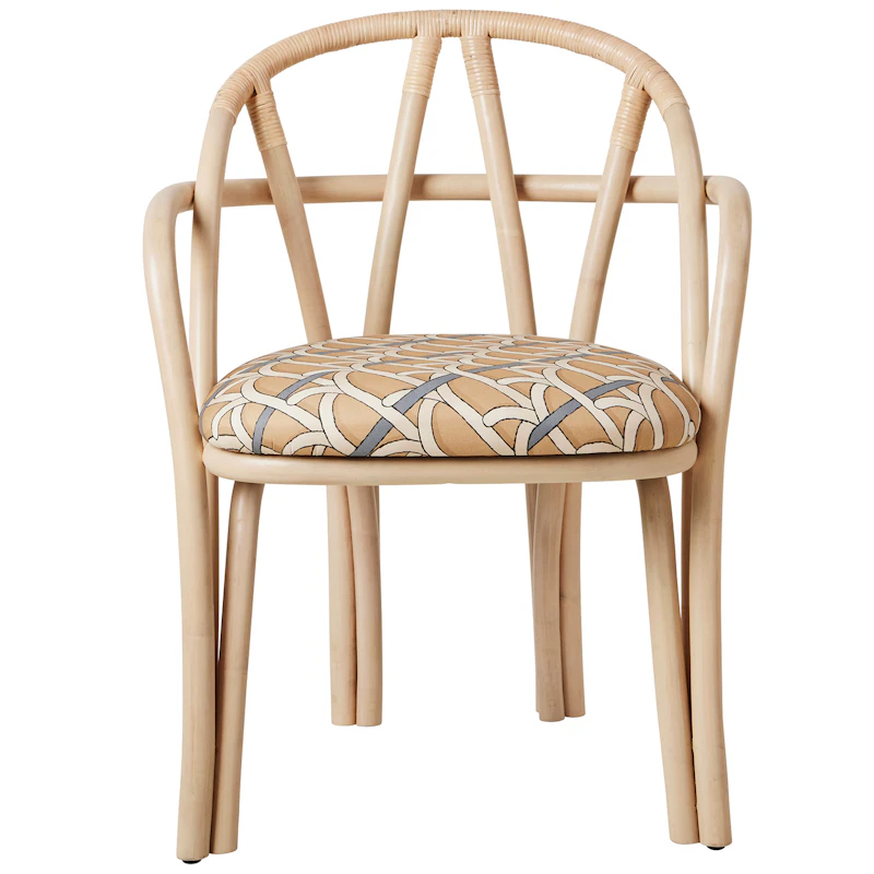 Bistra Spisestol Med Armlæn, Naturlig / Reales Pattern 002