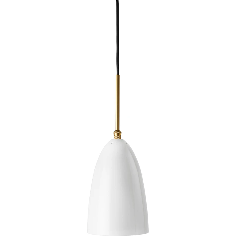 Gräshoppa Pendel, Glossy Alabaster White