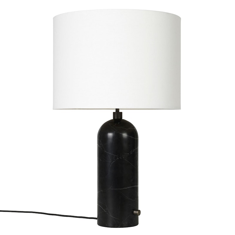 Gravity Bordlampe Stor, Sort Marmor / Hvid