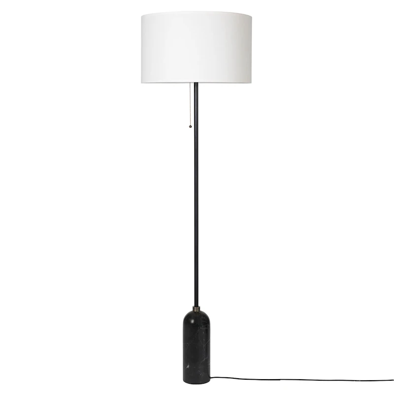 Gravity Gulvlampe, Sort Marmor / Hvid