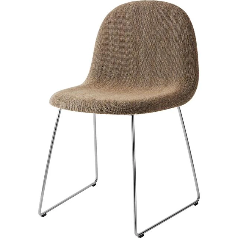Gubi 3D Spisebordsstol Rustfri Stål/Bouclé 005